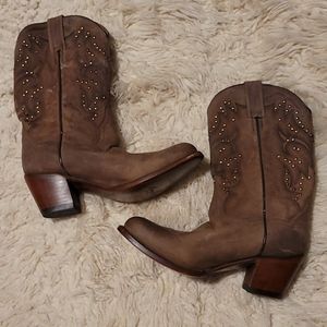 Dan Post Studded Womens Boots Size 8.5